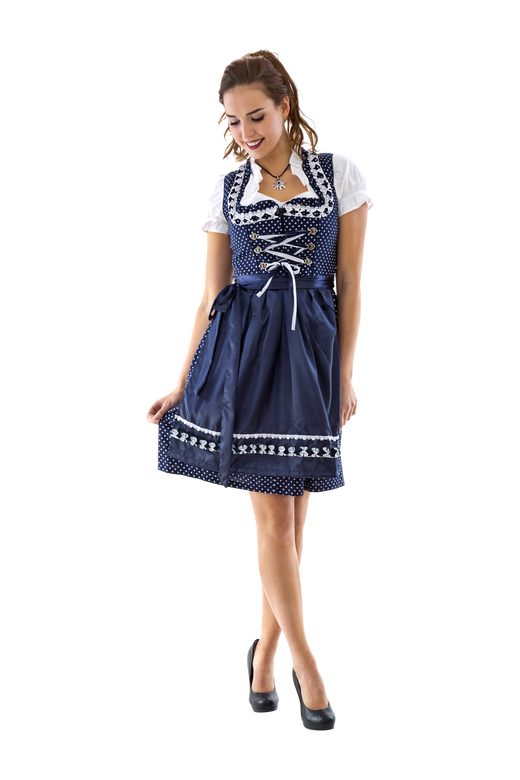 Dirndl Polka dot blauw