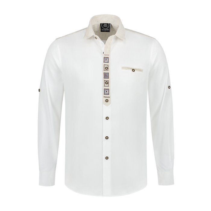 Tiroler blouse linnen wit
