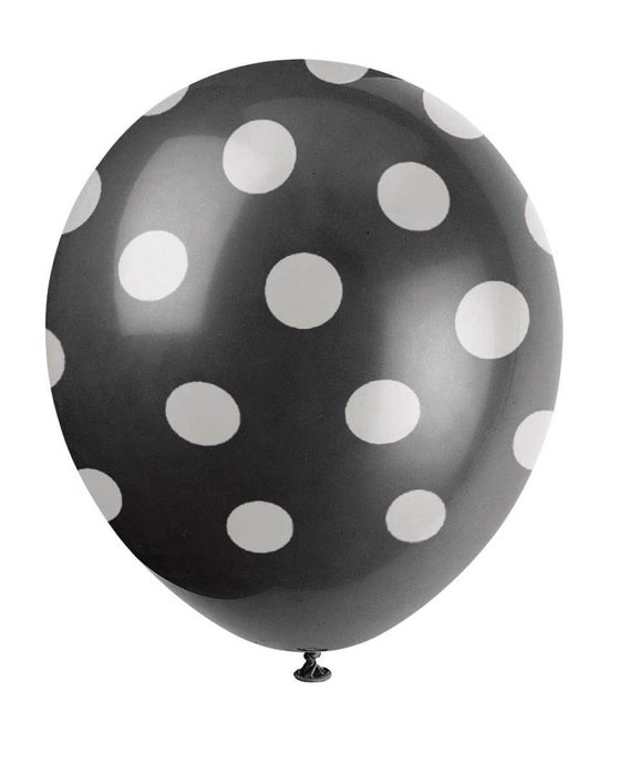 Ballonnen met Stippen zwart/wit