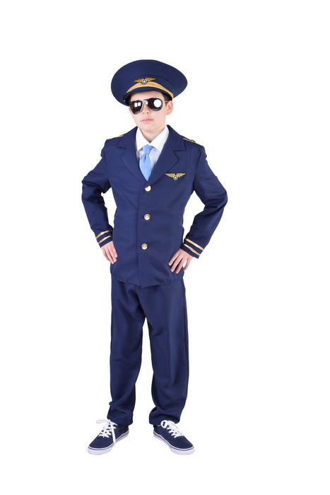Piloten Kostuum voor Kinderen - marine blauw