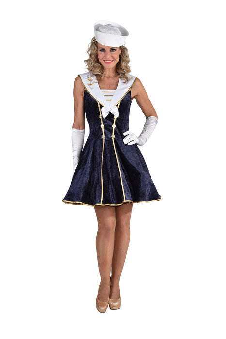Luxe Matroos Kostuum voor Dames - marine