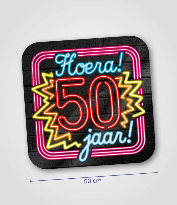 Huldeschild Neon - 50 jaar