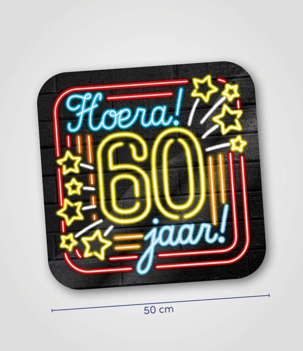 Huldeschild Neon - 60 jaar