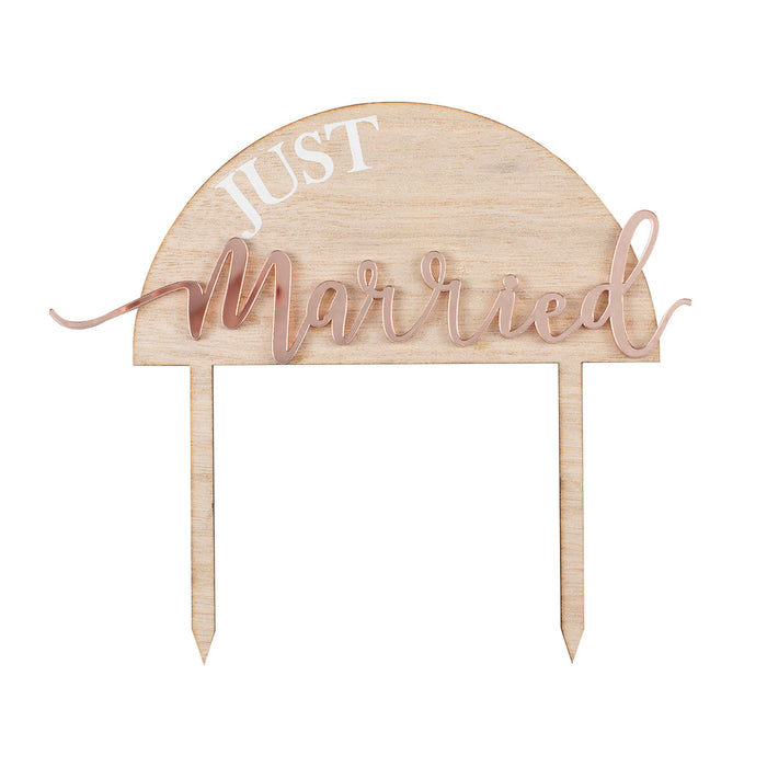 Taartdecoratie Married acryl