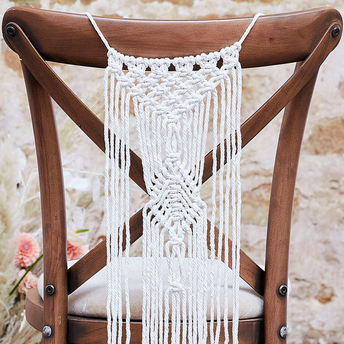 Stoeldecoratie macrame 2st