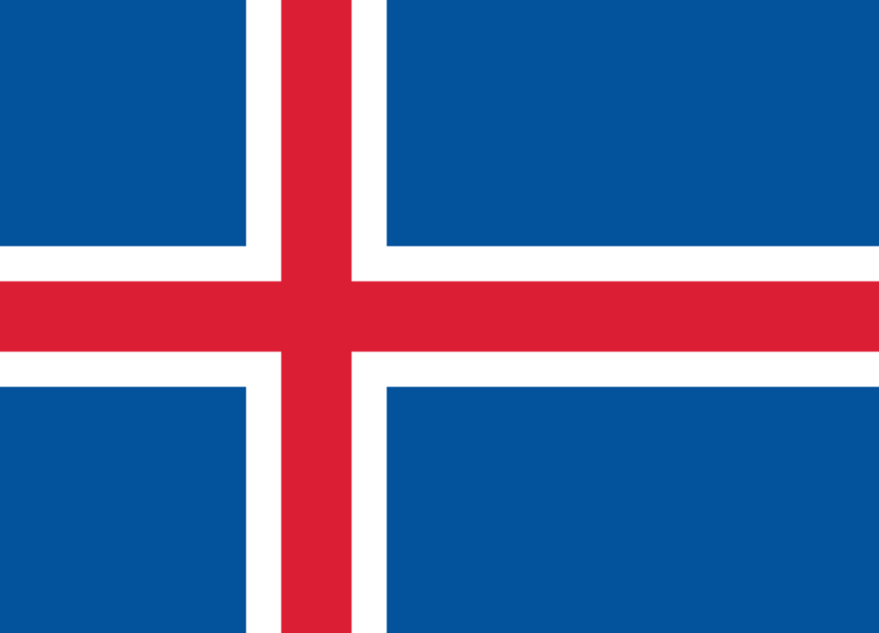 Landenvlag IJsland 90 x 150 cm