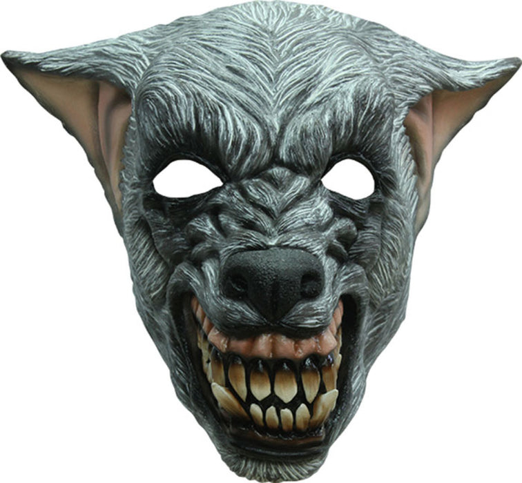 Latex masker enge weerwolf grijs