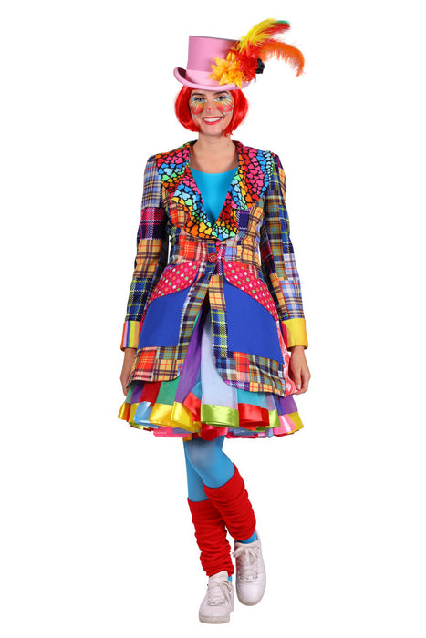 Themajas dame Clown Mix van kleuren