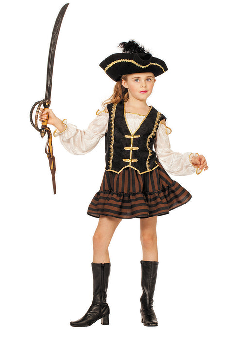 Piraten Kostuum voor meisjes deluxe