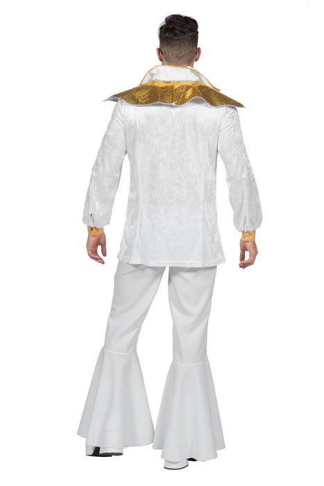 Disco Elvis Kostuum voor Heren - wit/goud