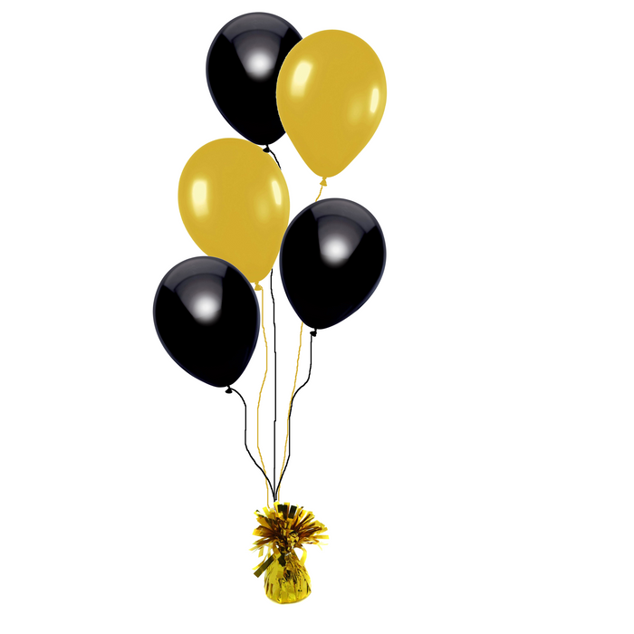 Helium trosje 5 ballonnen - kleuren naar keuze