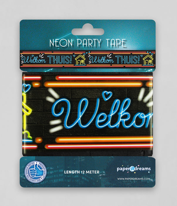 Neon party tape - Welkom thuis