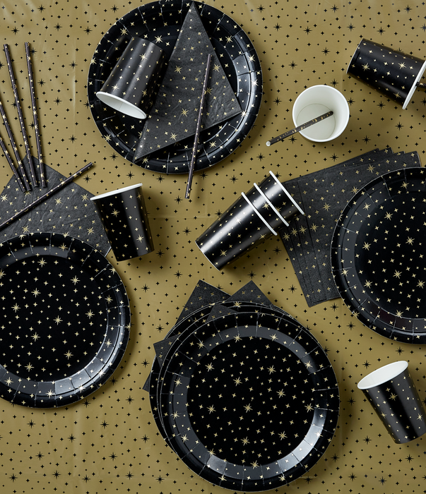 Party table set - black/gold