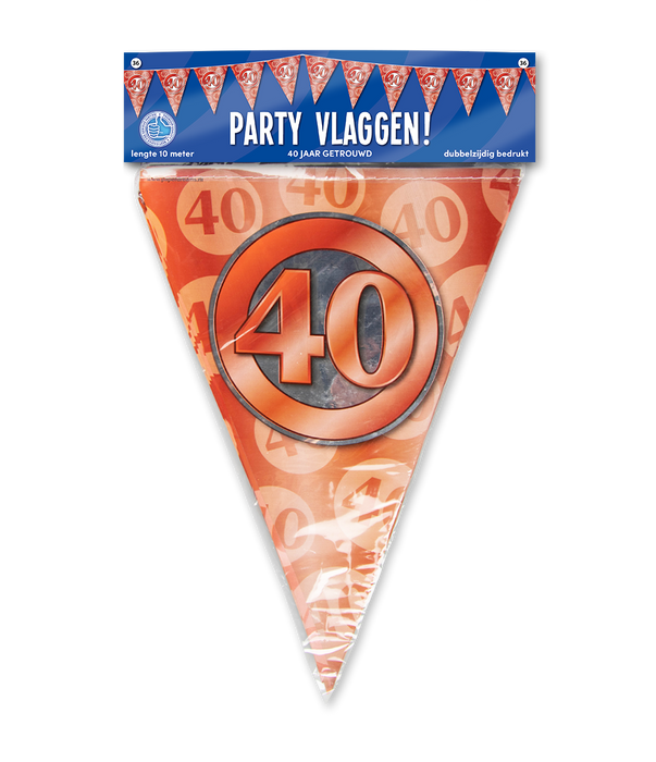 Party Vlaggen - 40 jaar getrouwd