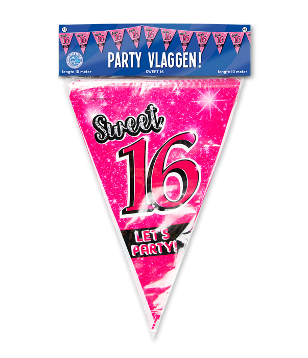 Party Vlaggen - Sweet 16